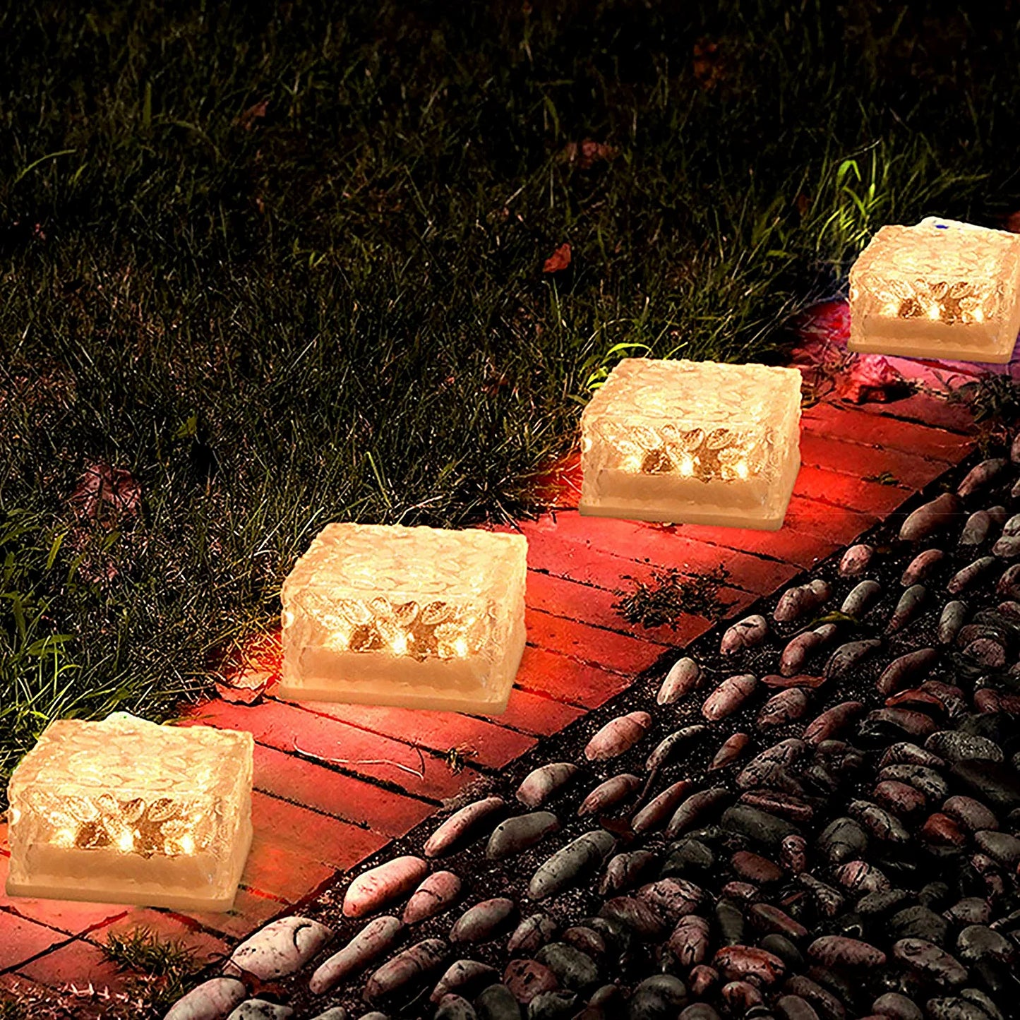 Solar Ice Cube Garden Light