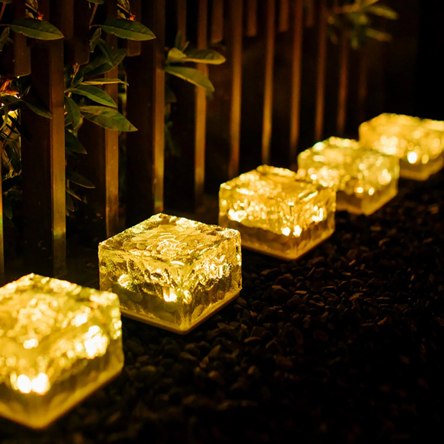 Solar Ice Cube Garden Light