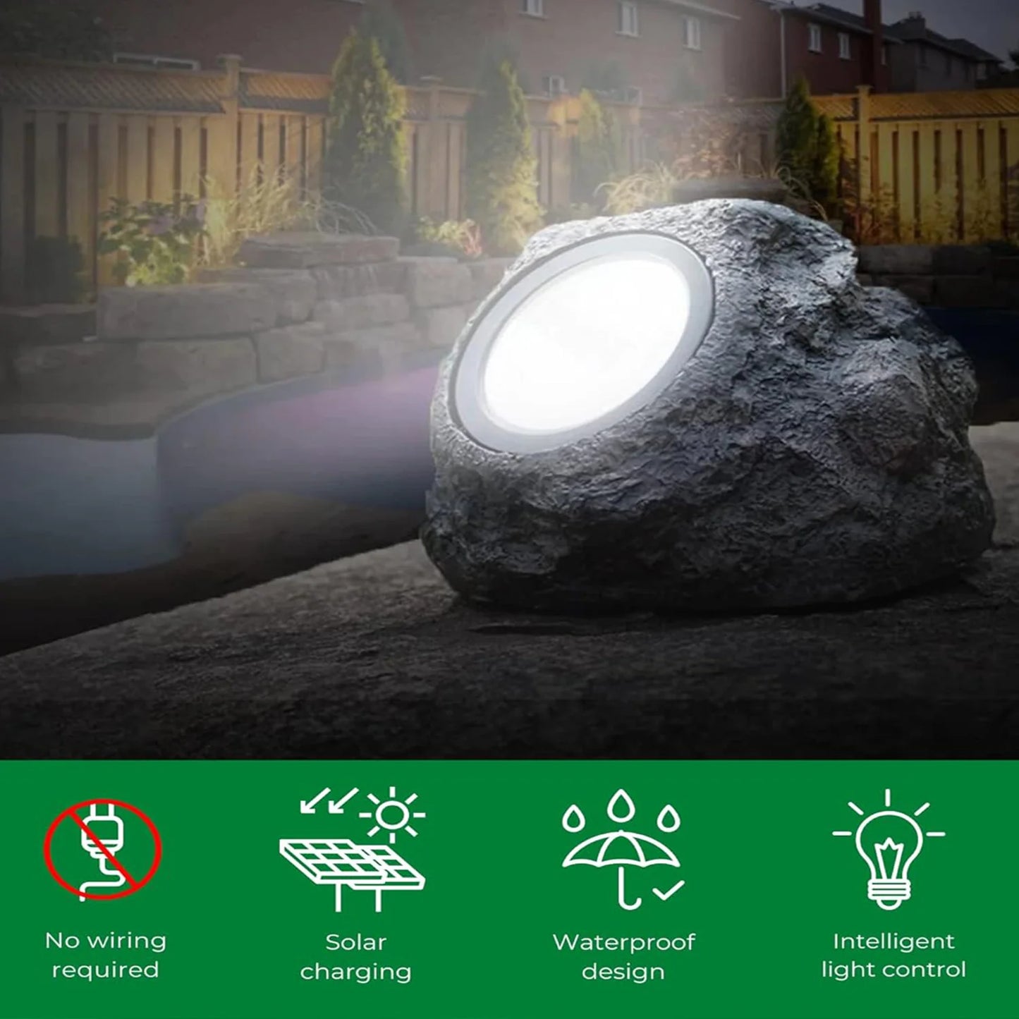 Solar LED Rock Light