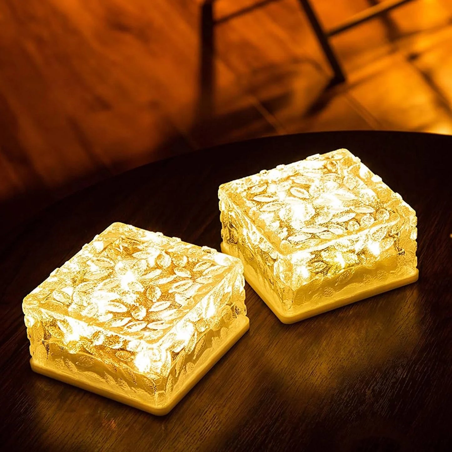 Solar Ice Cube Garden Light
