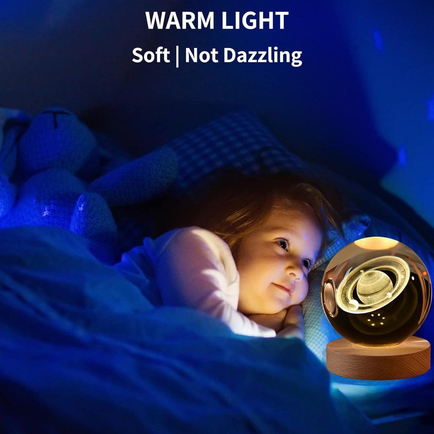 3D Crystal Night Lamp (8 cm)
